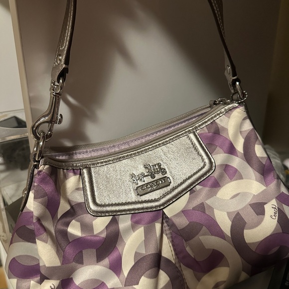 Coach Purple and Silver Shoulder Bag - Picture 2 of 6